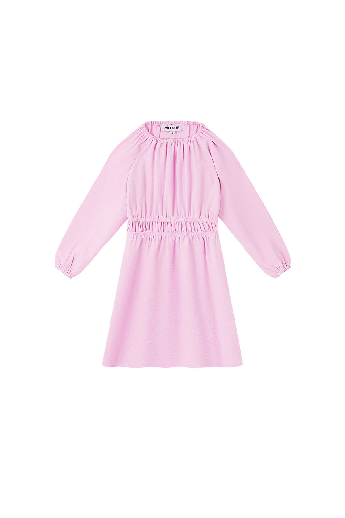 Polyester Vrouwen Mini Jurk Plooien Elastische Taille