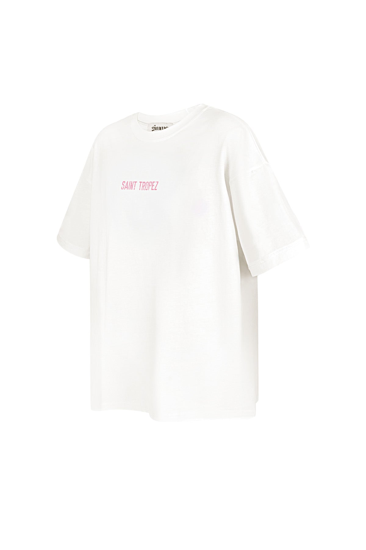 Cotton Vrouwen T-shirt Oversized Saint Tropez Print