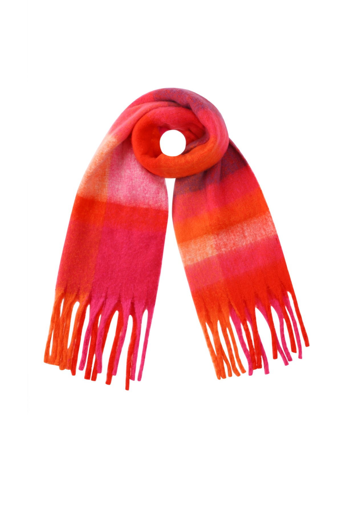 Stylish Women's Winter Scarf in Plaid & Solid Colors
