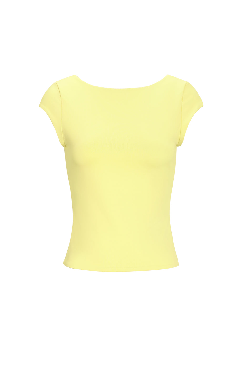Nylon Gebreide Vrouwen T-shirt Basis Effen Kleur Lente/Zomer