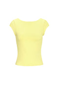 Nylon Gebreide Vrouwen T-shirt Basis Effen Kleur Lente/Zomer