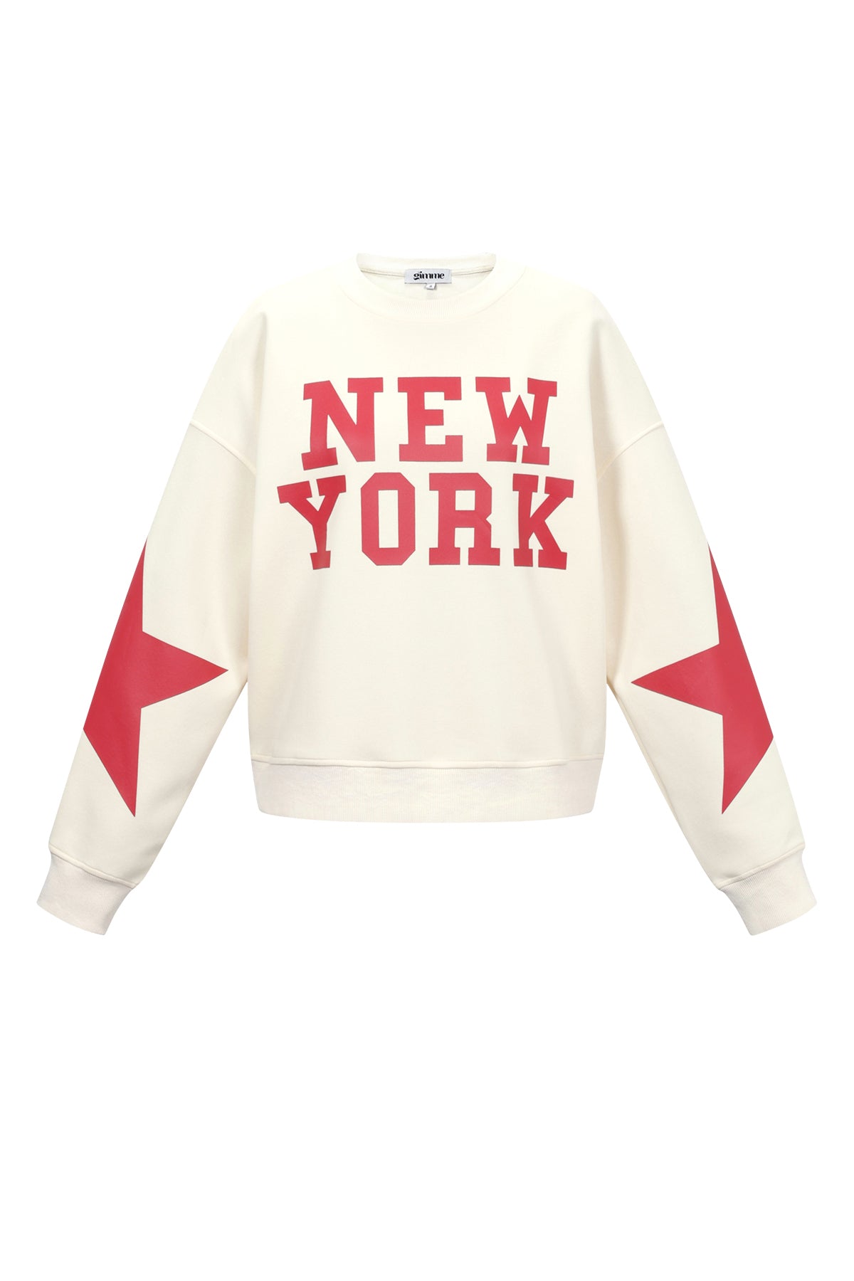 Gebreide Katoen Vrouwen Lange Mouw Top Casual Letters