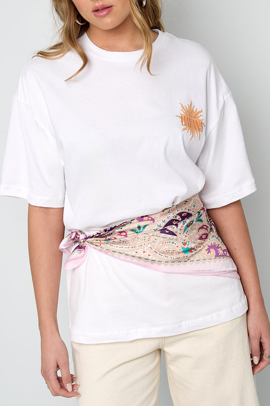 Zomersjaals met bloemenprint, casual, polyester, dagelijkse accessoires