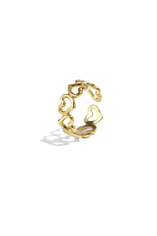 Roestvrijstalen minimalistische ringen Hart Casual Dagelijks Eenvoudig Serie Dames sieraden