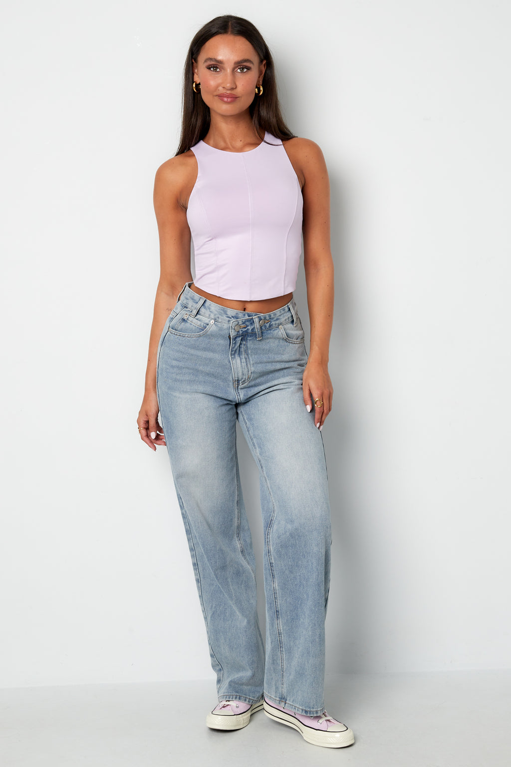 Gebreide Nylon Vrouwen Mouwloze Top Lente/Zomer Basis Solide Kleur