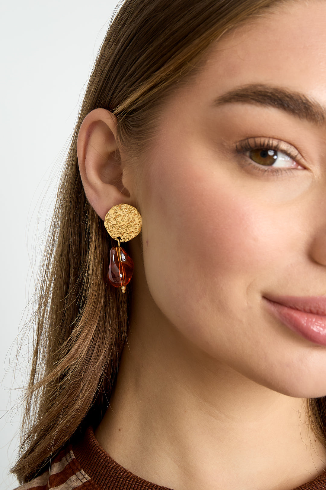 Oorbellen van roestvrij staal met druppelvorm, onregelmatige vorm, casual, dagelijks, eenvoudig, serie, damessieraden