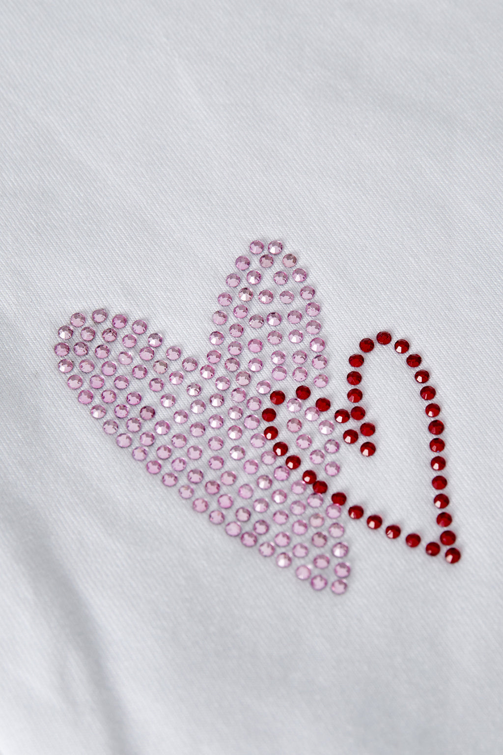 Cotton Kinder T-shirt Casual Geborduurde Hart Ontwerp