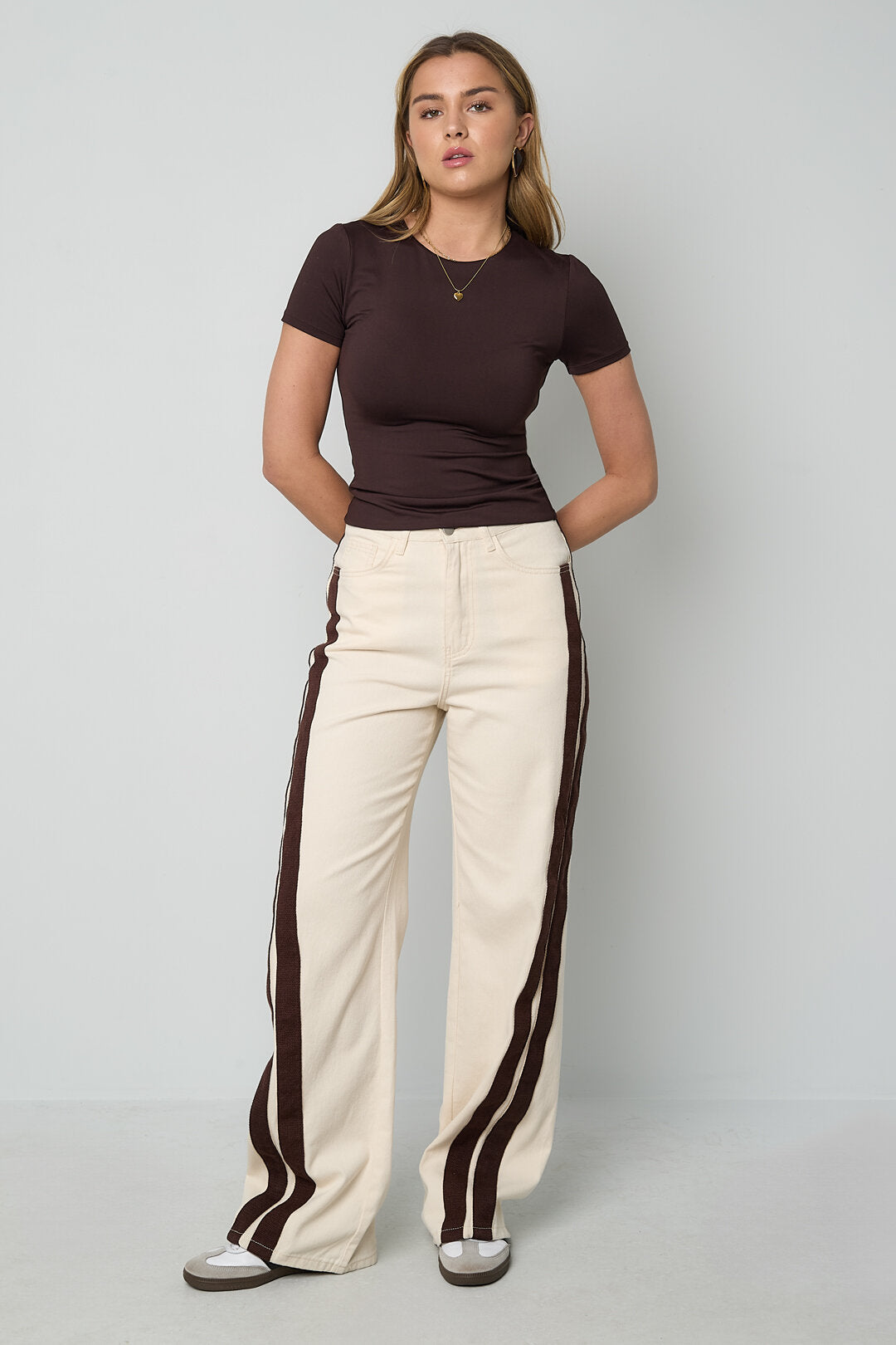 Statement stripe jeans