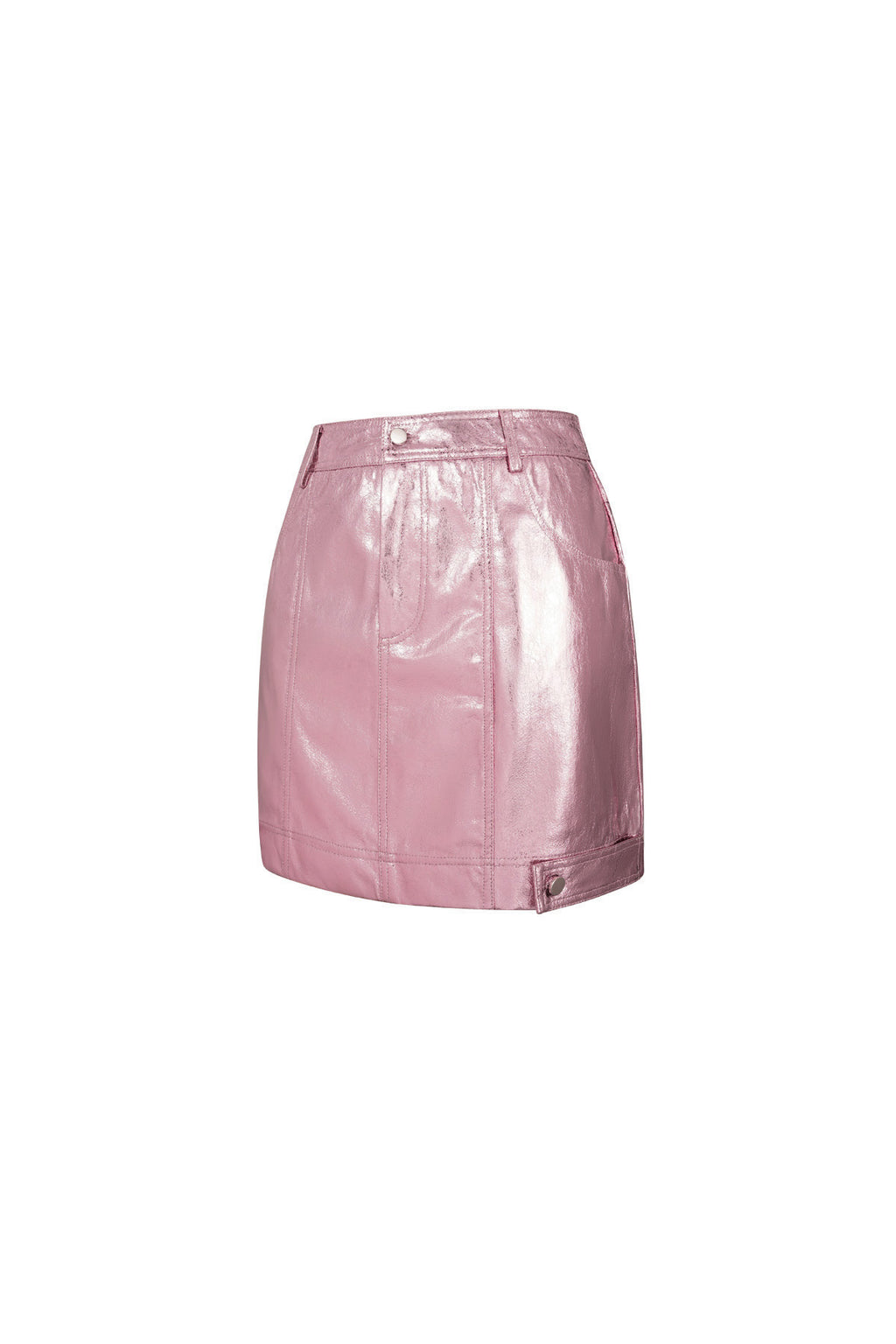 PU Minirok Sexy Solide Kleur Lente/Zomer