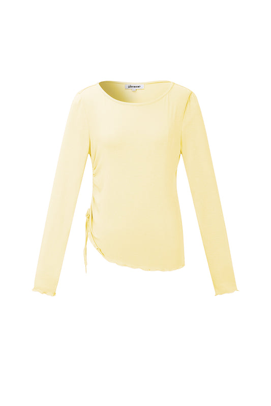 Geplooide longsleeve