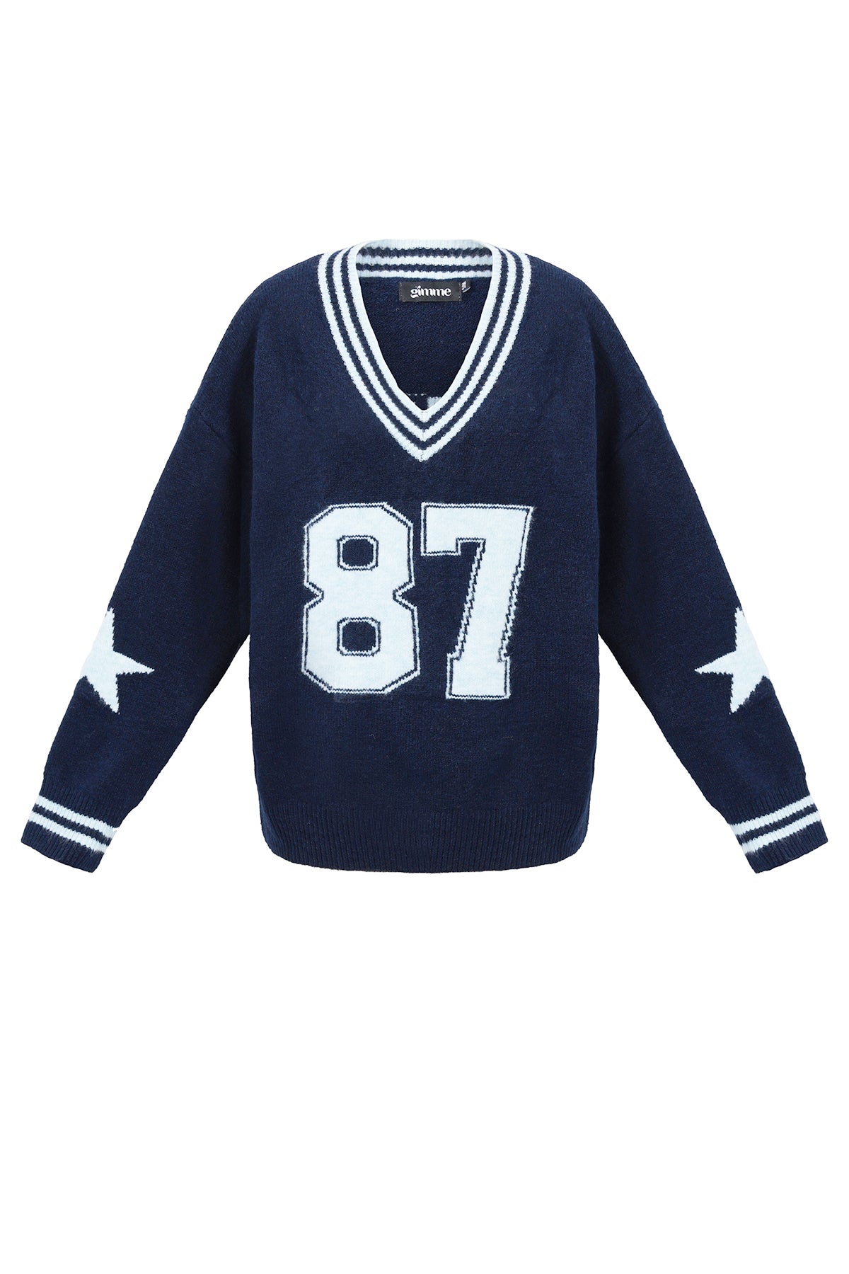 Gebreide Polyestervezel Vrouwen V-hals Trui Casual Kleurcontrast