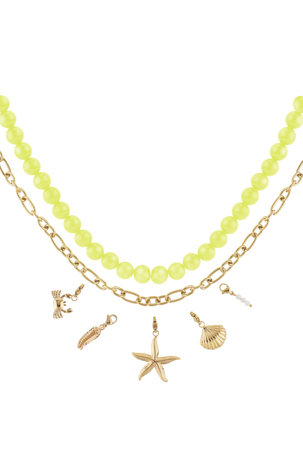 Ketting met medium kralen-10mm