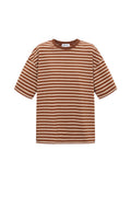 Het kleurrijke gestreepte T-shirt