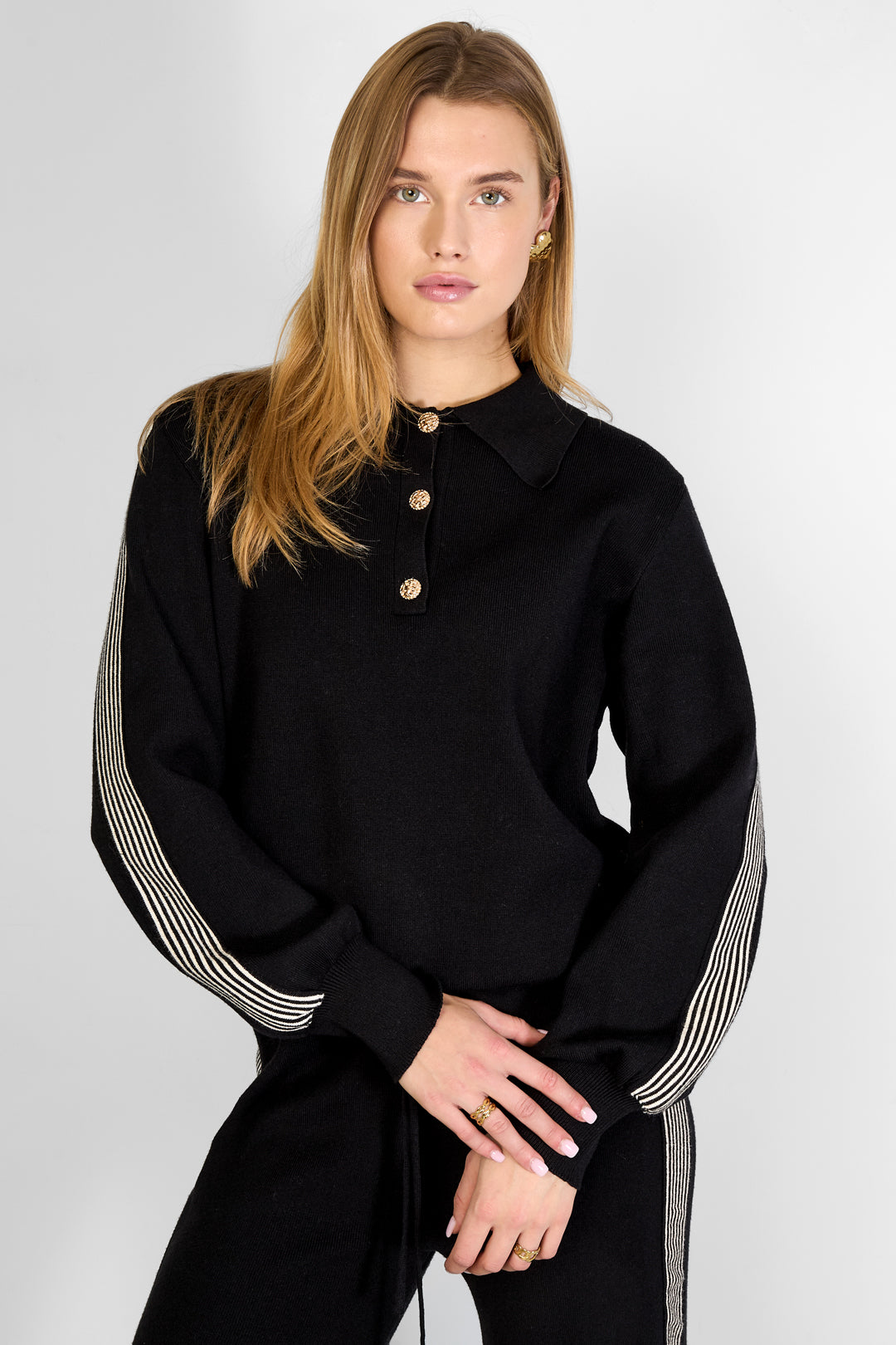 Gebreide trui Kleurenclash Sportieve herfst/winterkleding