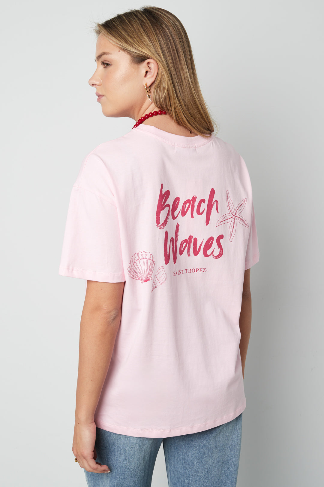 Cotton Vrouwen T-shirt Casual Geborduurde Sterrenvis