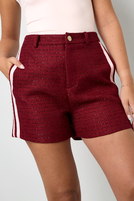Geweven Polyestervezel Vrouwen Shorts Elegant Ruit Herfst/Winter