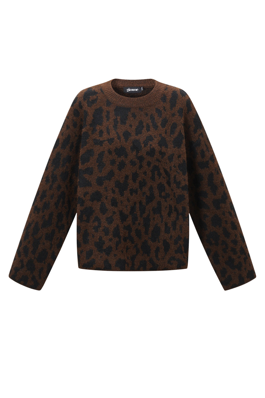 Stylish Leopard Print Knit Sweater for Fall/Winter