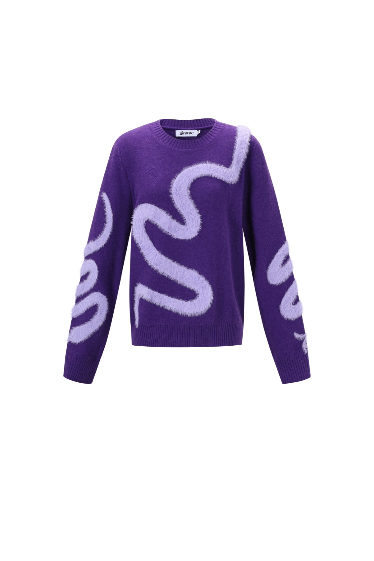 Gebreide Polyestervezel Vrouwen Soft Swirl Trui Casual Kleurcontrast