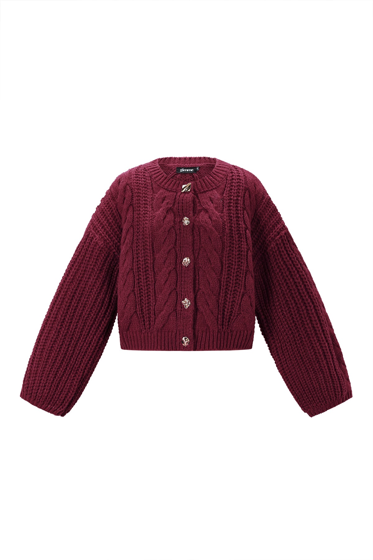 Gebreide Polyestervezel Vrouwen Cardigan Herfst/Winter Elegante Solide Kleur