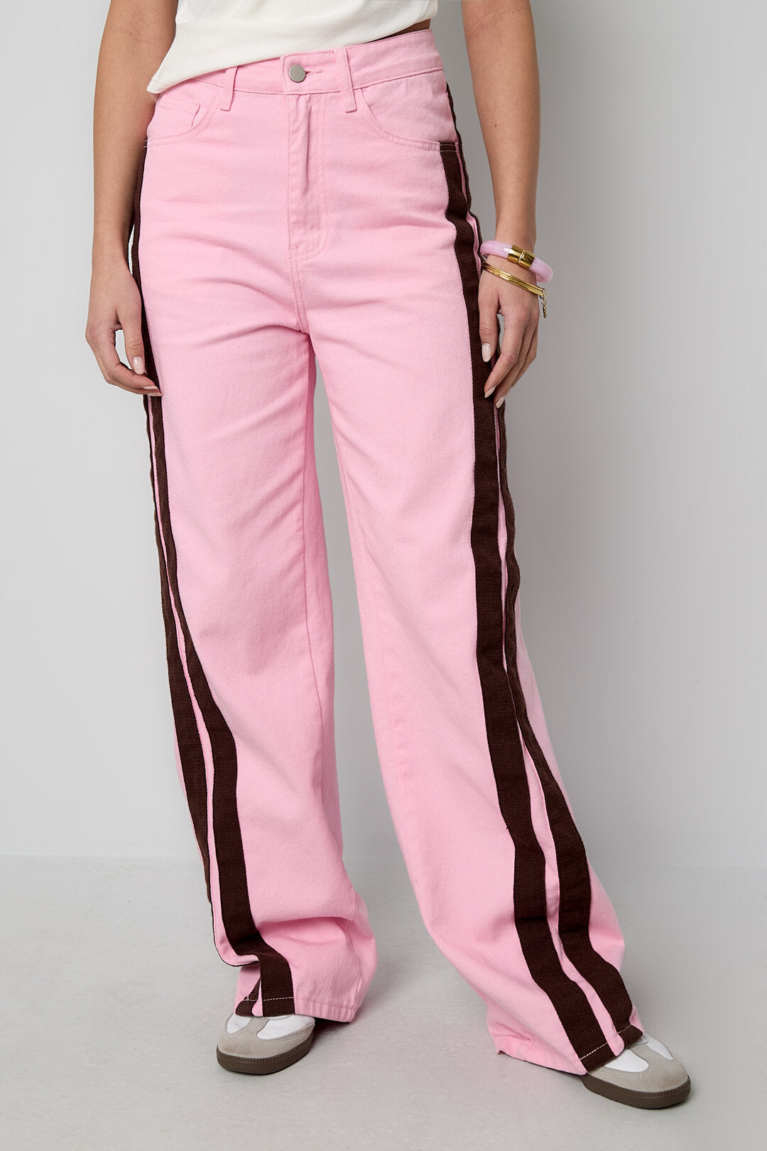 Statement stripe jeans
