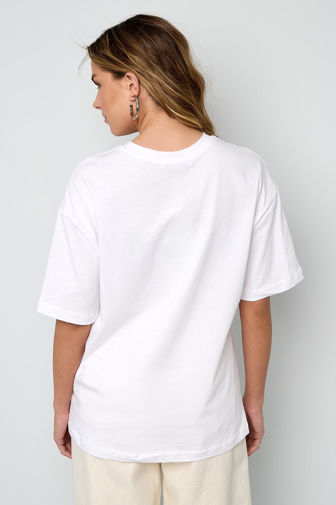Havana T-Shirt | Katoen | Wit, Oranje & Roze | S t/m XL