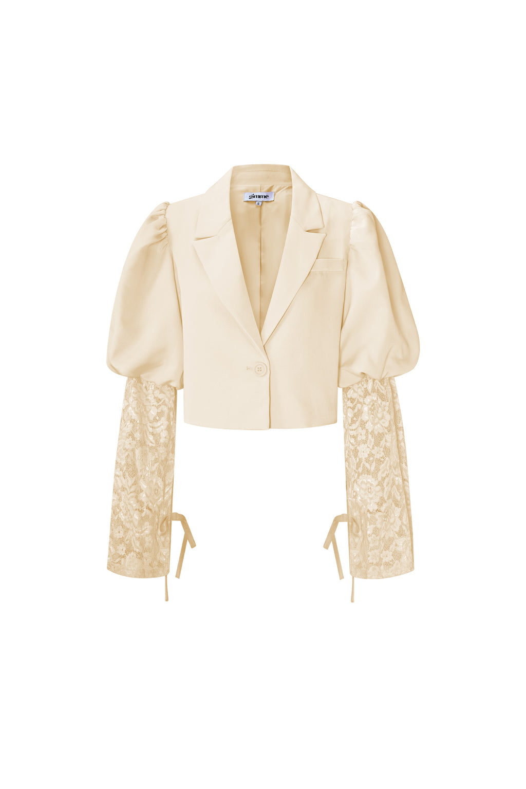 Trendy korte blazer met kant