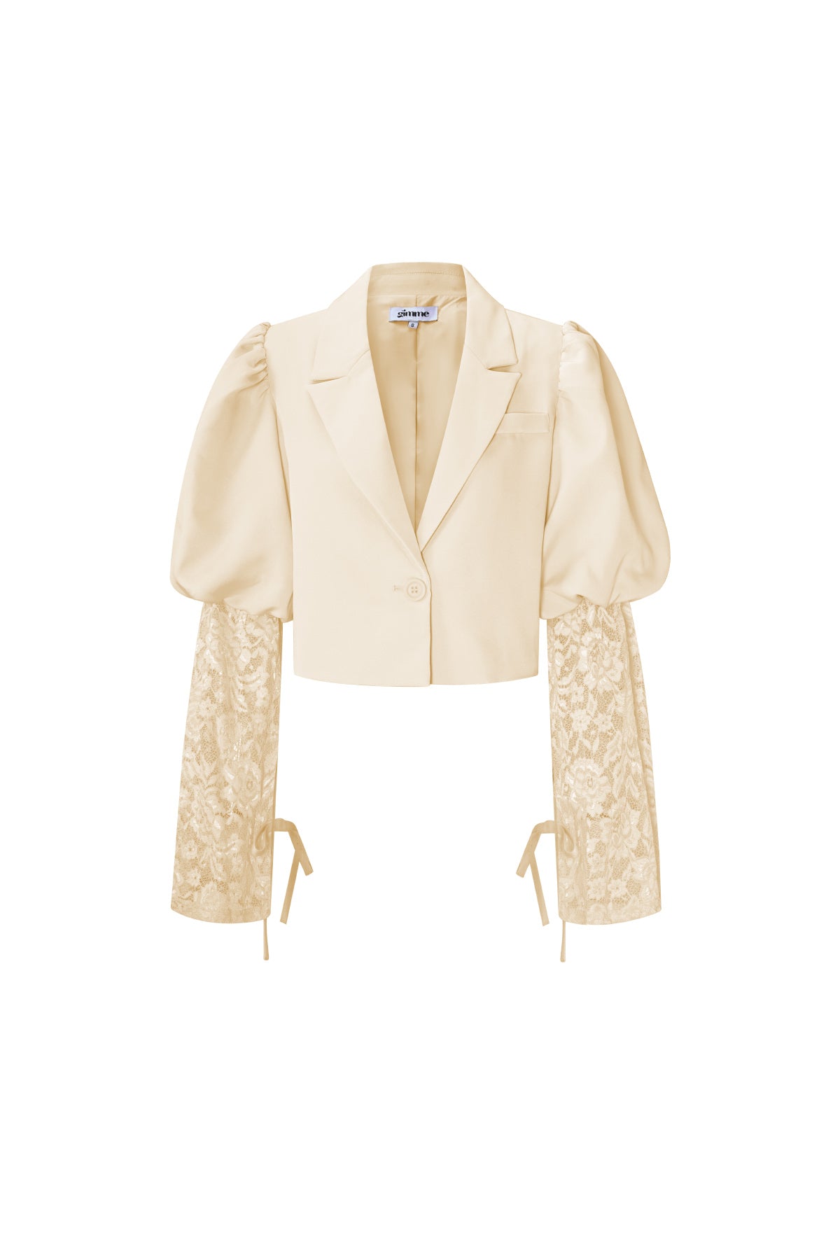 Trendy korte blazer met kant