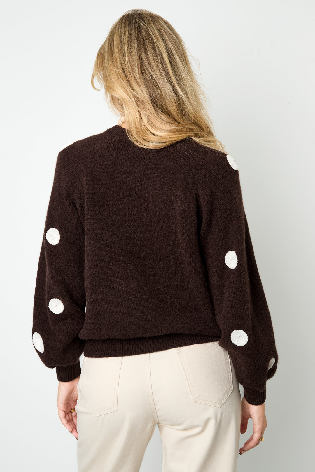 Gebreide Polyestervezel Vrouwen Truien Casual Polkadots