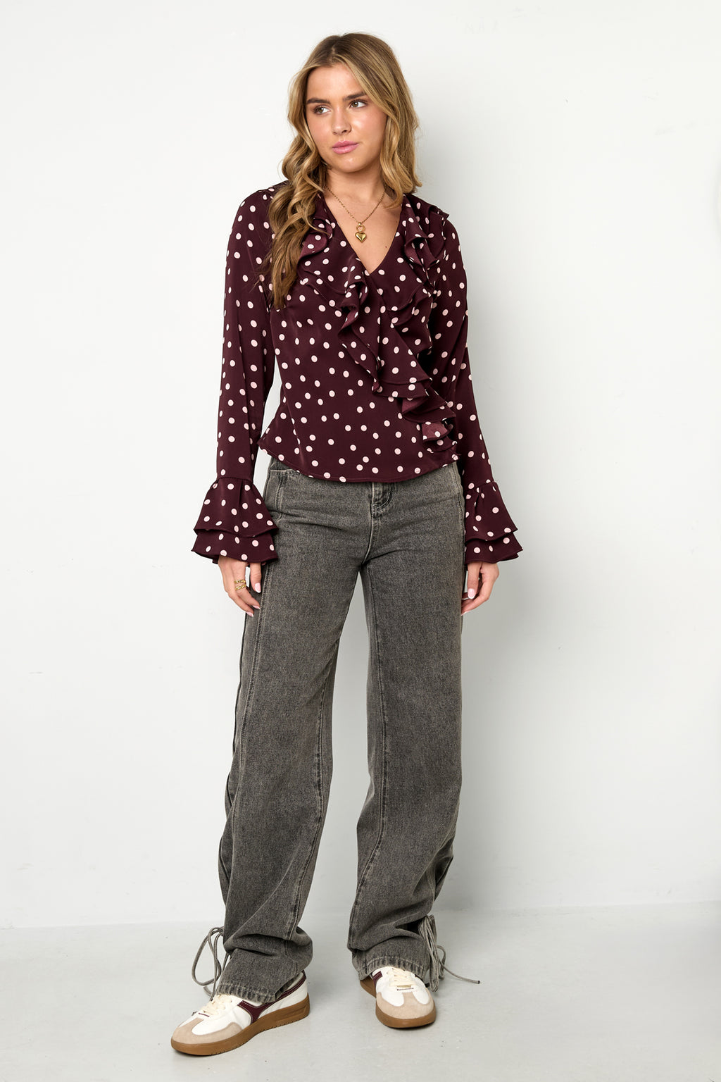 Blouse met stippen