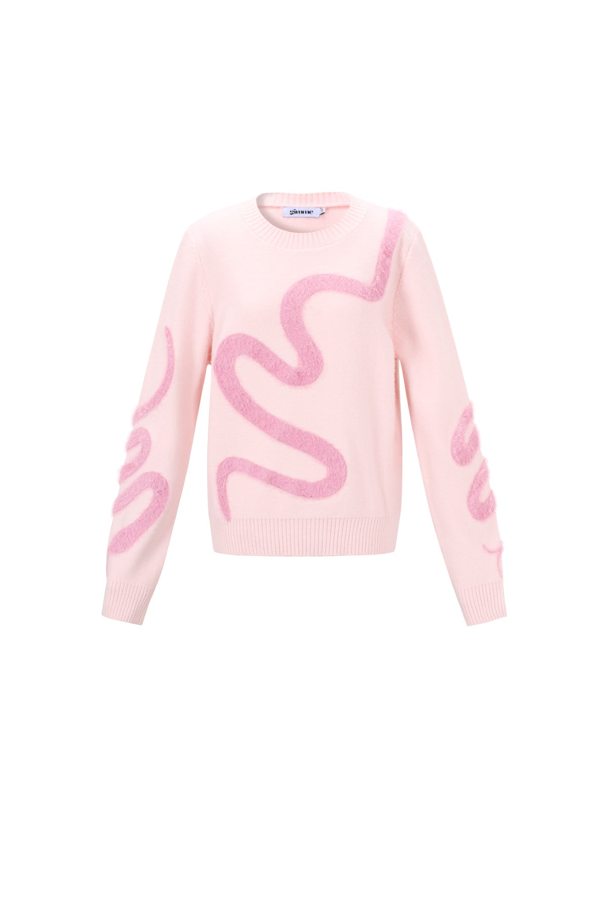 Gebreide Polyestervezel Vrouwen Soft Swirl Trui Casual Kleurcontrast