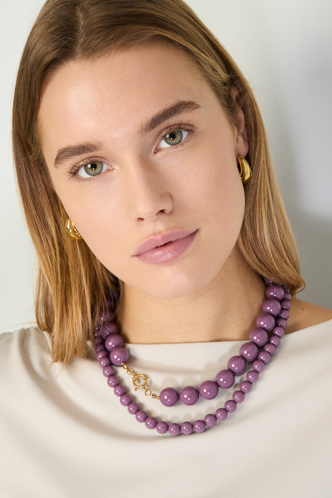 Ketting met medium kralen-10mm