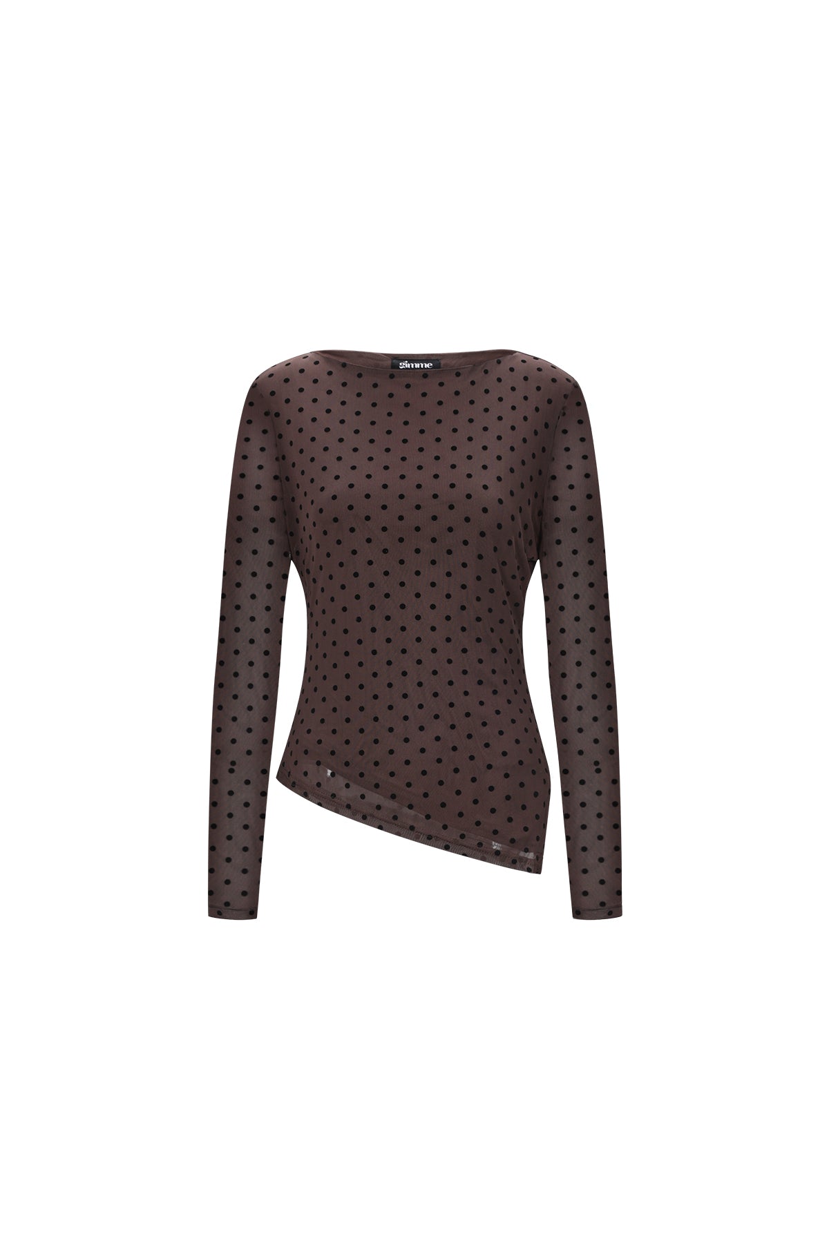 Woven Polyester Fiber Vrouwen Lange Mouwen Tops Elegant Polka Dots