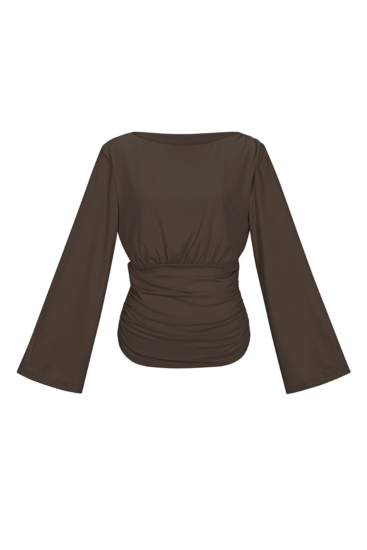 Geweven Polyestervezel Vrouwen Lange Mouwen Top Elegant Solide Kleur Herfst/Winter