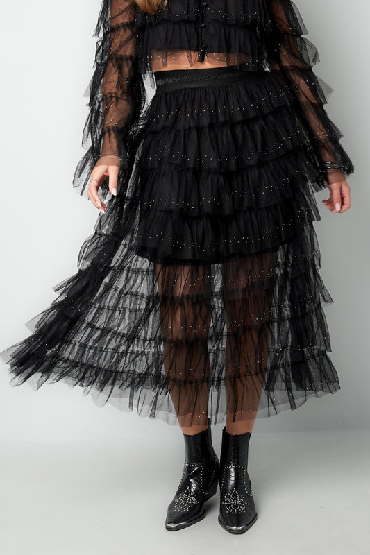 Polyester Vrouwen Tiered Rok Casual
