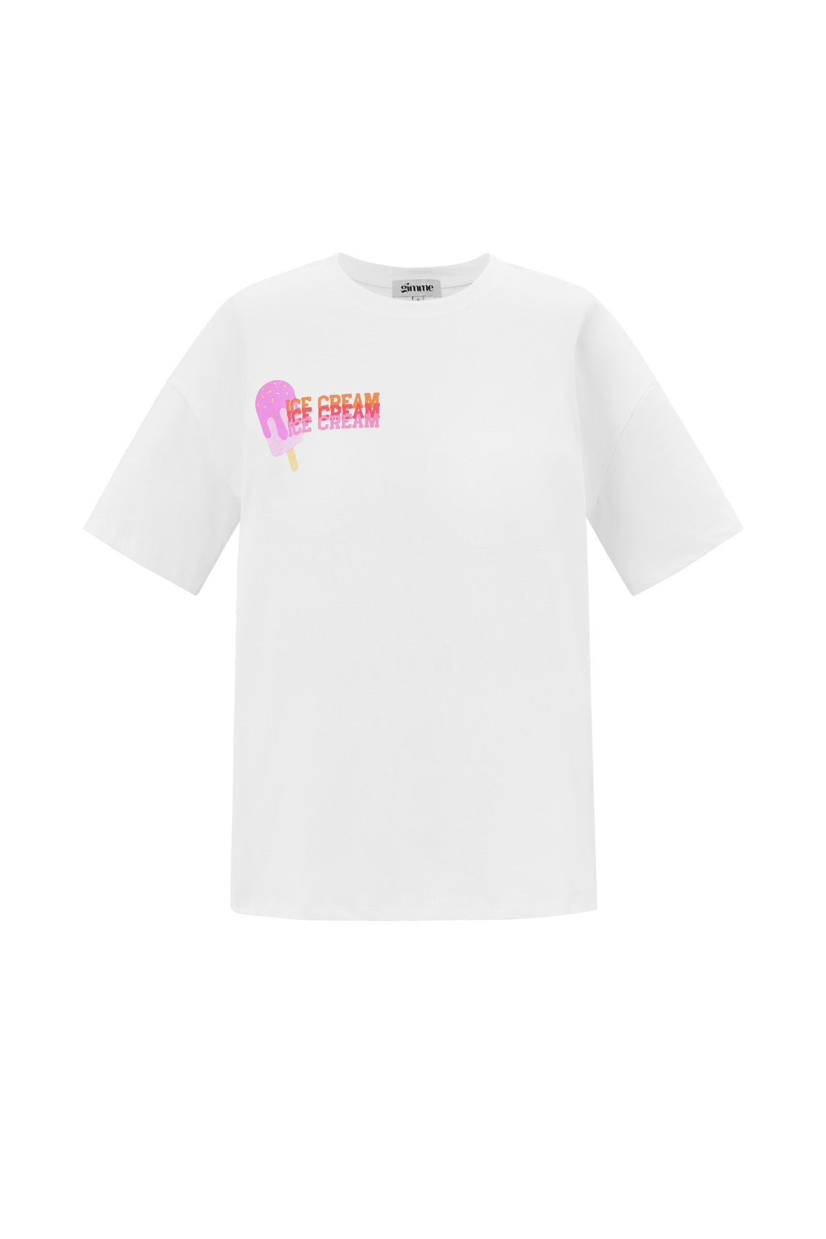 Cotton Vrouwen T-shirt Lente/Zomer Letters
