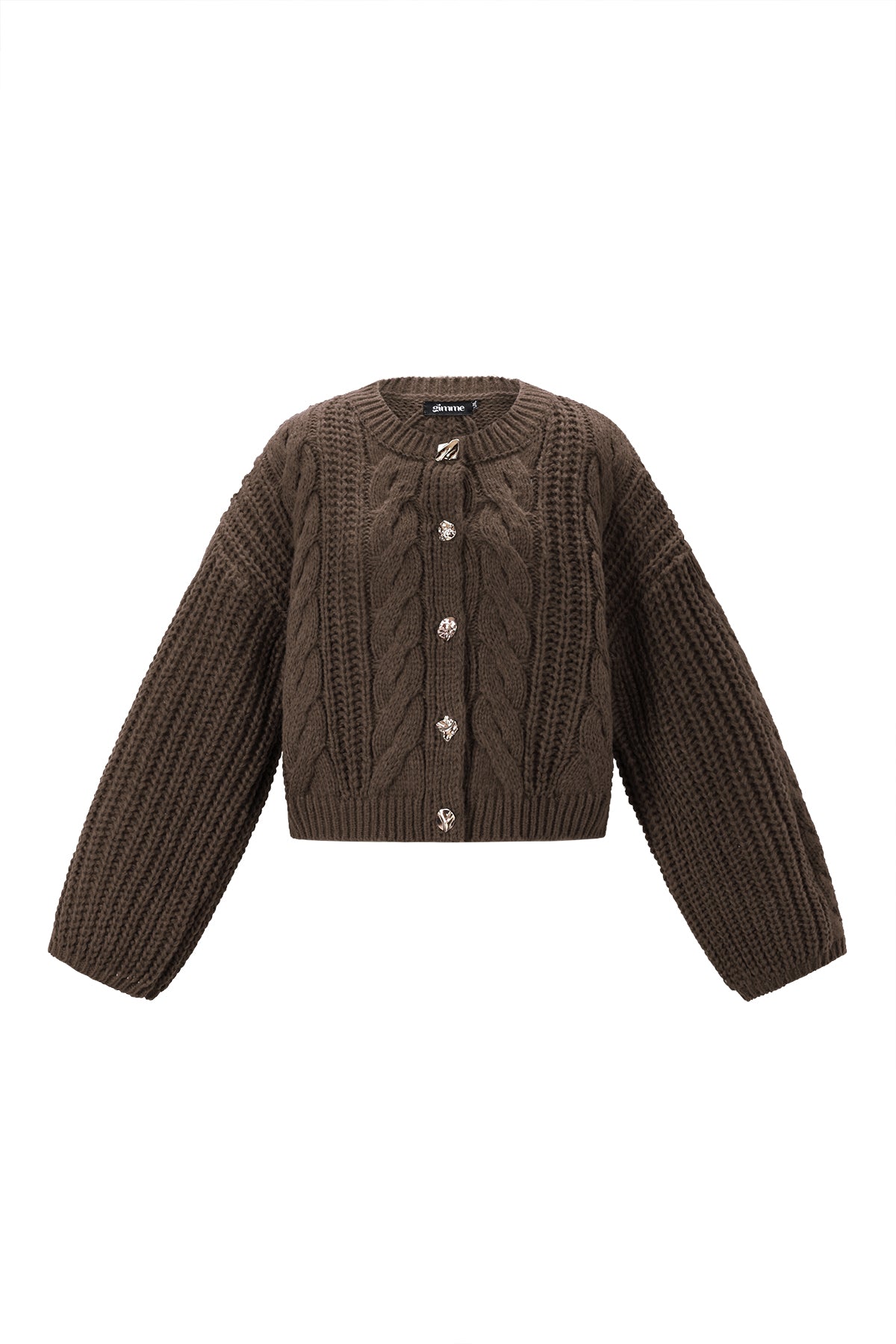 Gebreide Polyestervezel Vrouwen Cardigan Herfst/Winter Elegante Solide Kleur