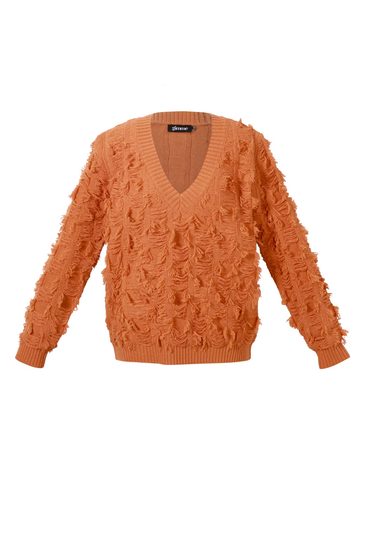 Gebreide Polyestervezel Vrouwen V-hals Trui Casual Effen Kleur