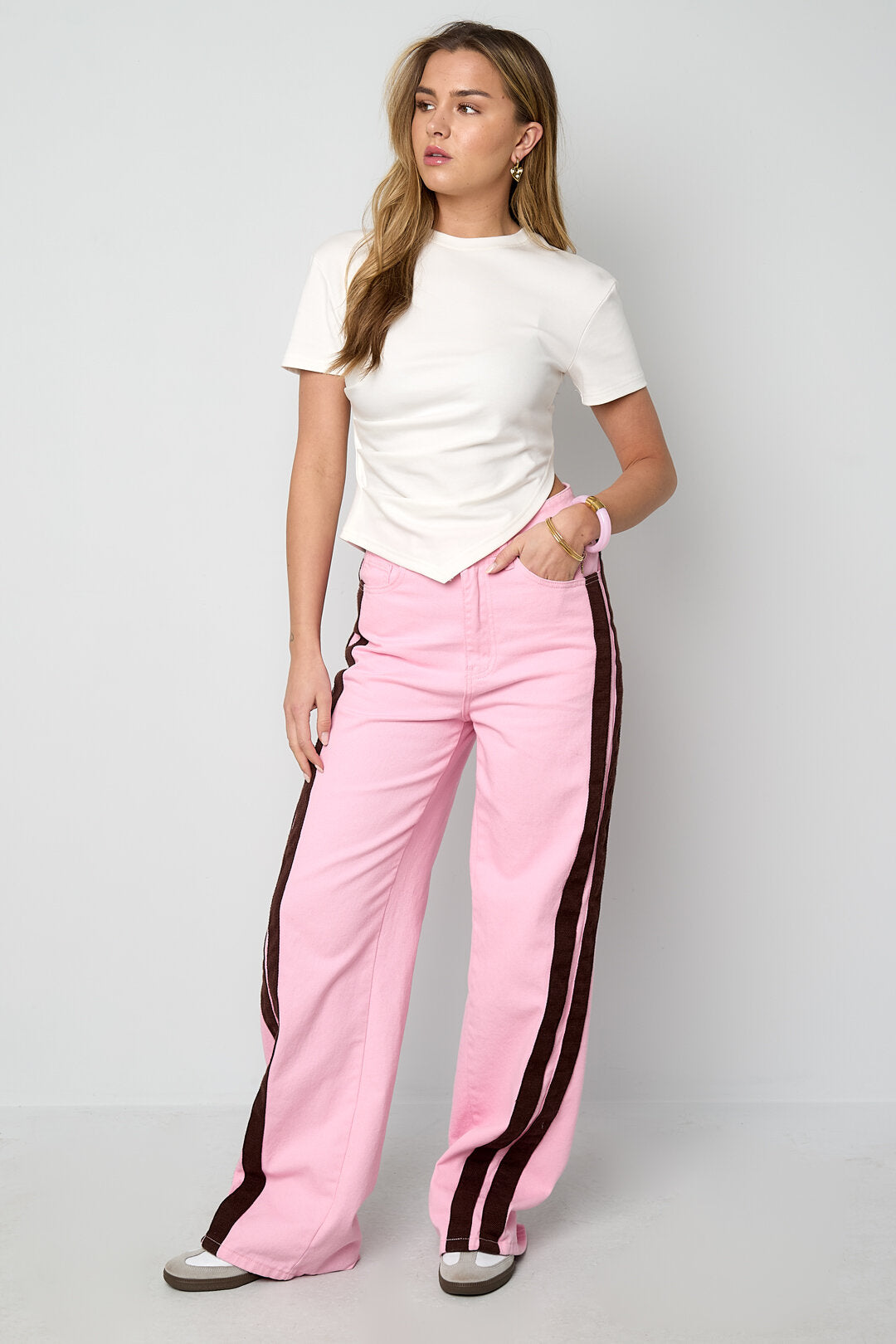 Statement stripe jeans