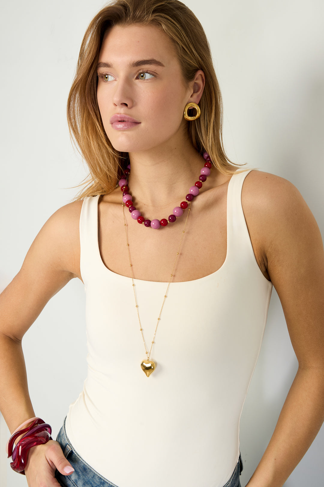 Ketting met kralen verschillende groottes