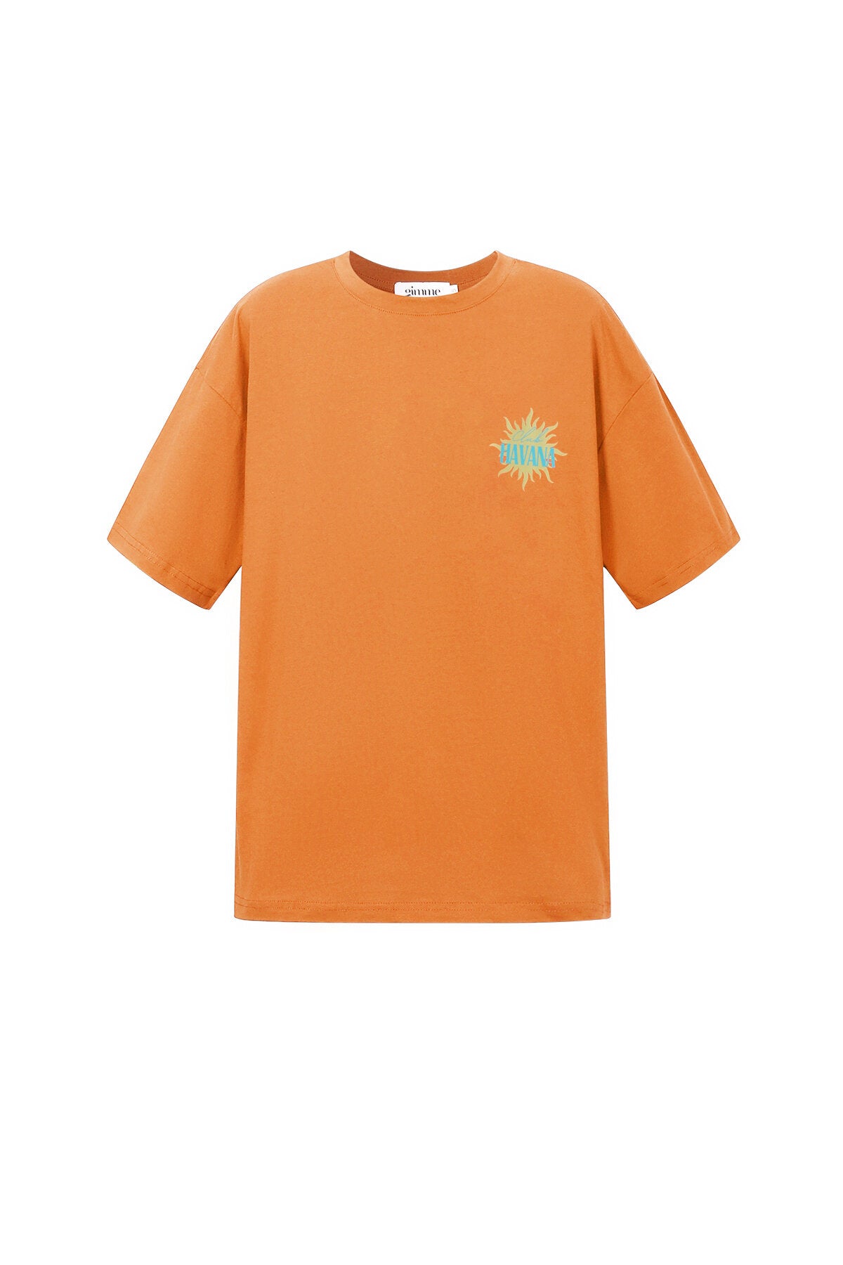 Havana T-Shirt | Katoen | Wit, Oranje & Roze | S t/m XL