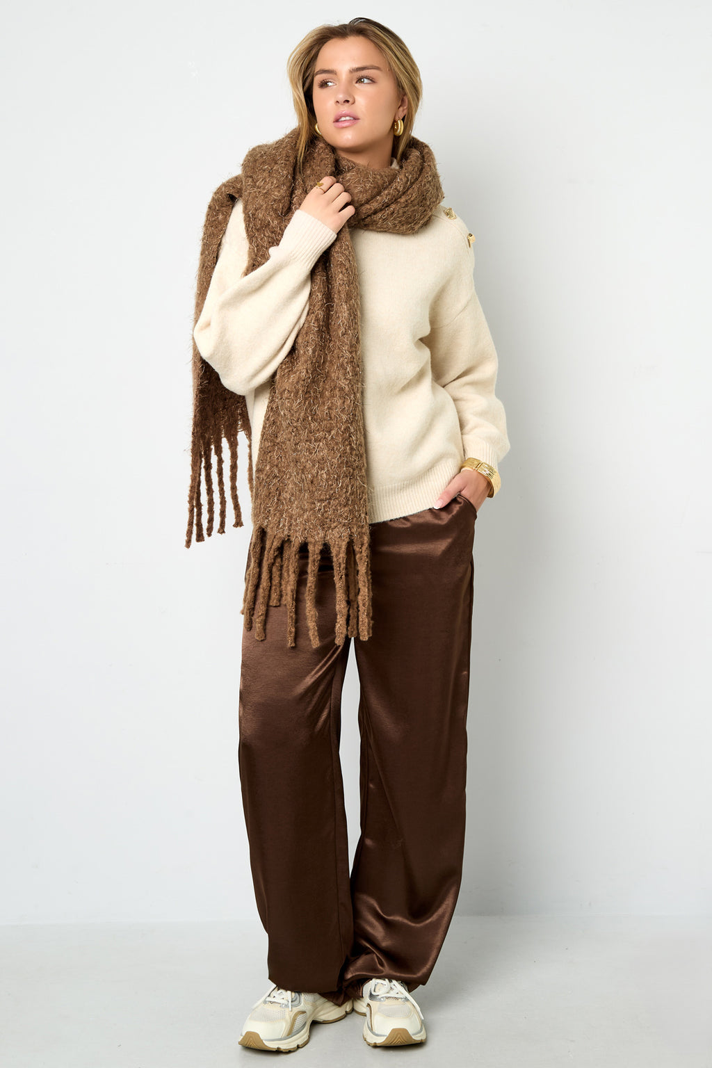 Wintersjaals Effen Kleur Casual Polyester Dagelijks