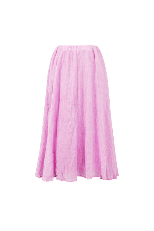 Geweven Polyestervezel Vrouwen Maxi Rok Casual Solide Kleur