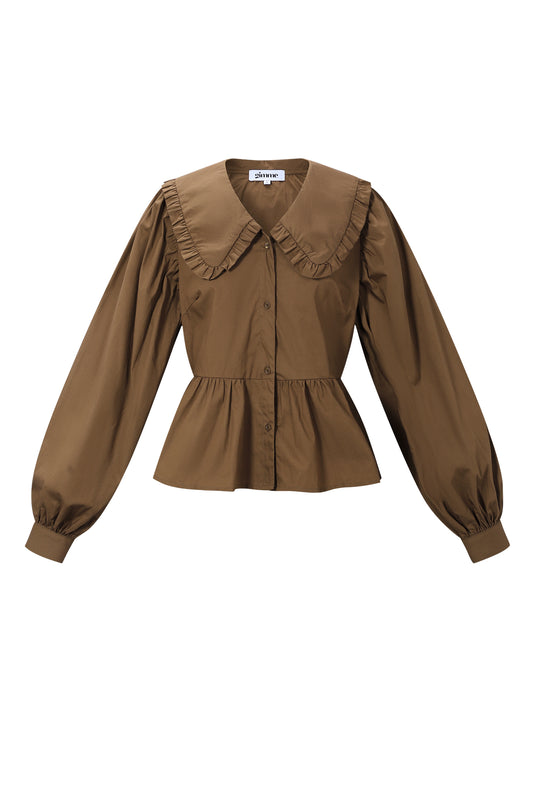 Katoenen blouses en overhemden Effen casual lente/zomerkleding