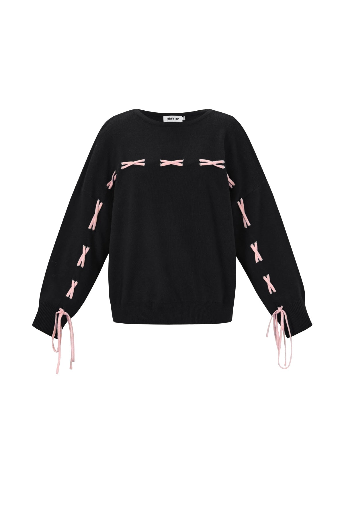 Gebreide Viscose Dames Trui Casual Kleurcontrast