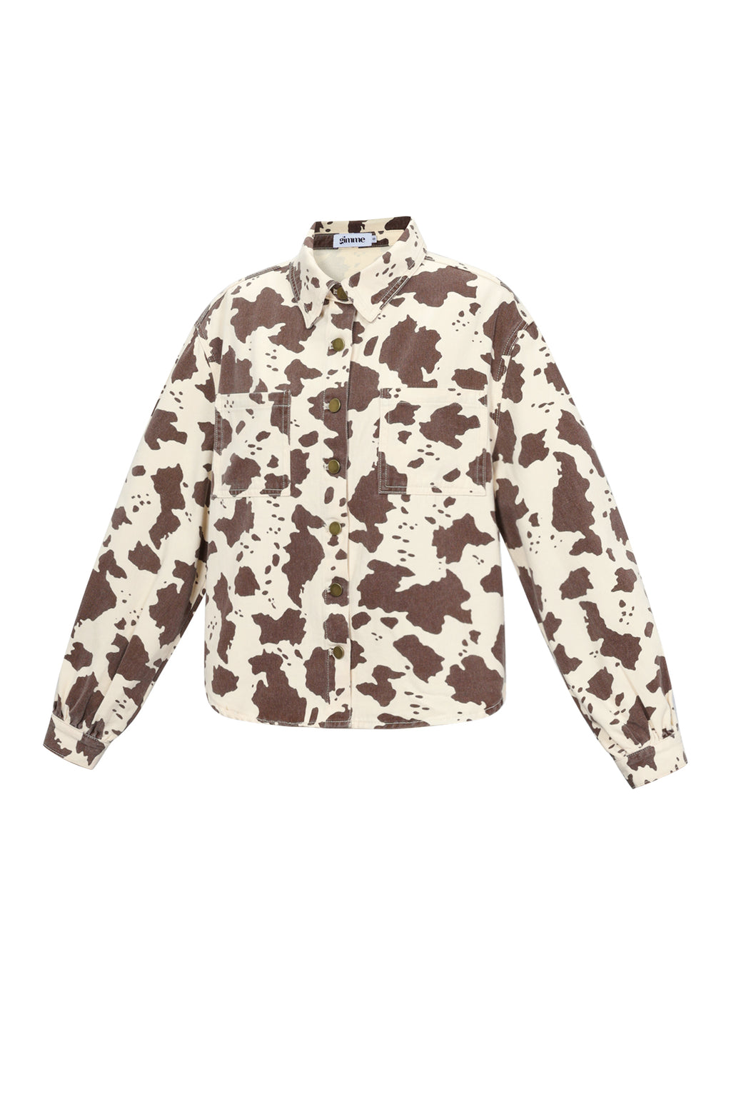 Geweven Katoen Vrouwen Jeansjack Casual Kleurcontrast