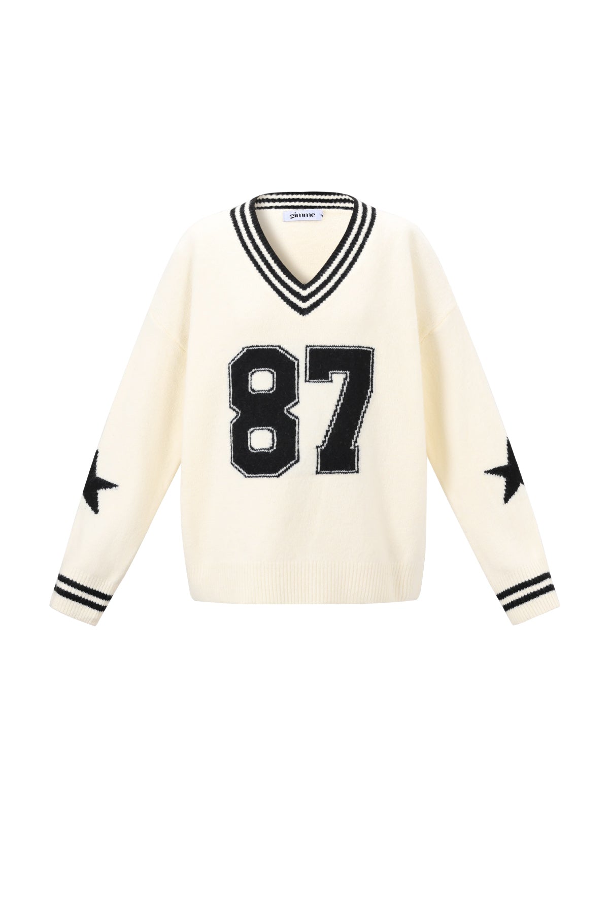 Gebreide Polyestervezel Vrouwen V-hals Trui Casual Kleurcontrast