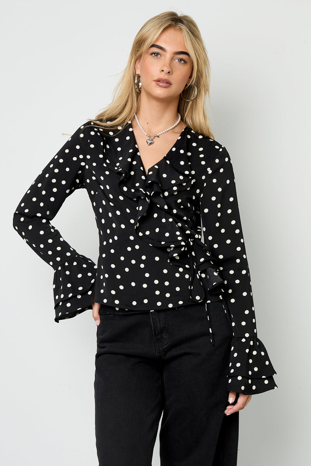 Blouse met stippen