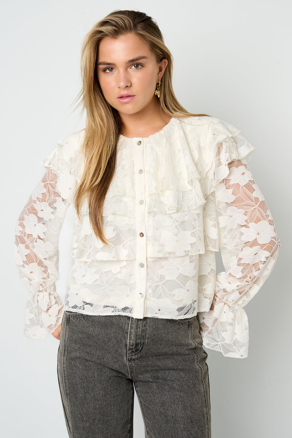 Gelaagde blouse met kant