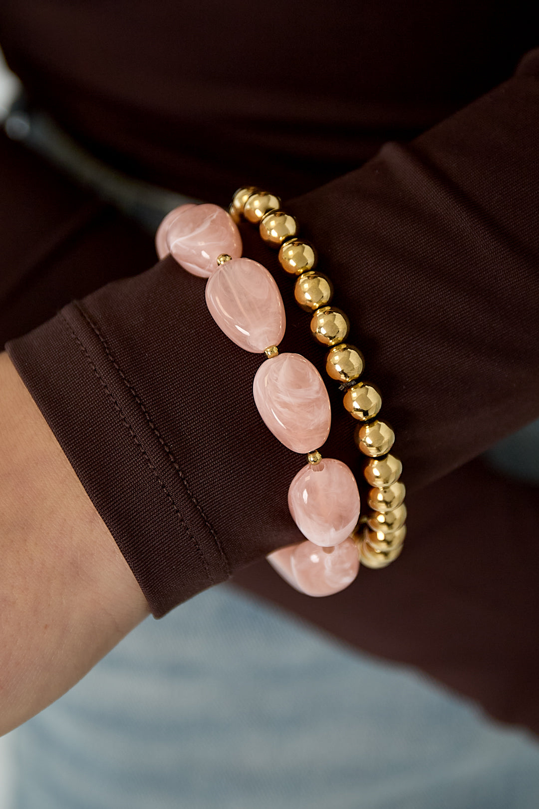 Armbanden met kralen van roestvrij staal, kralen, casual, dagelijks, eenvoudig, serie, damessieraden